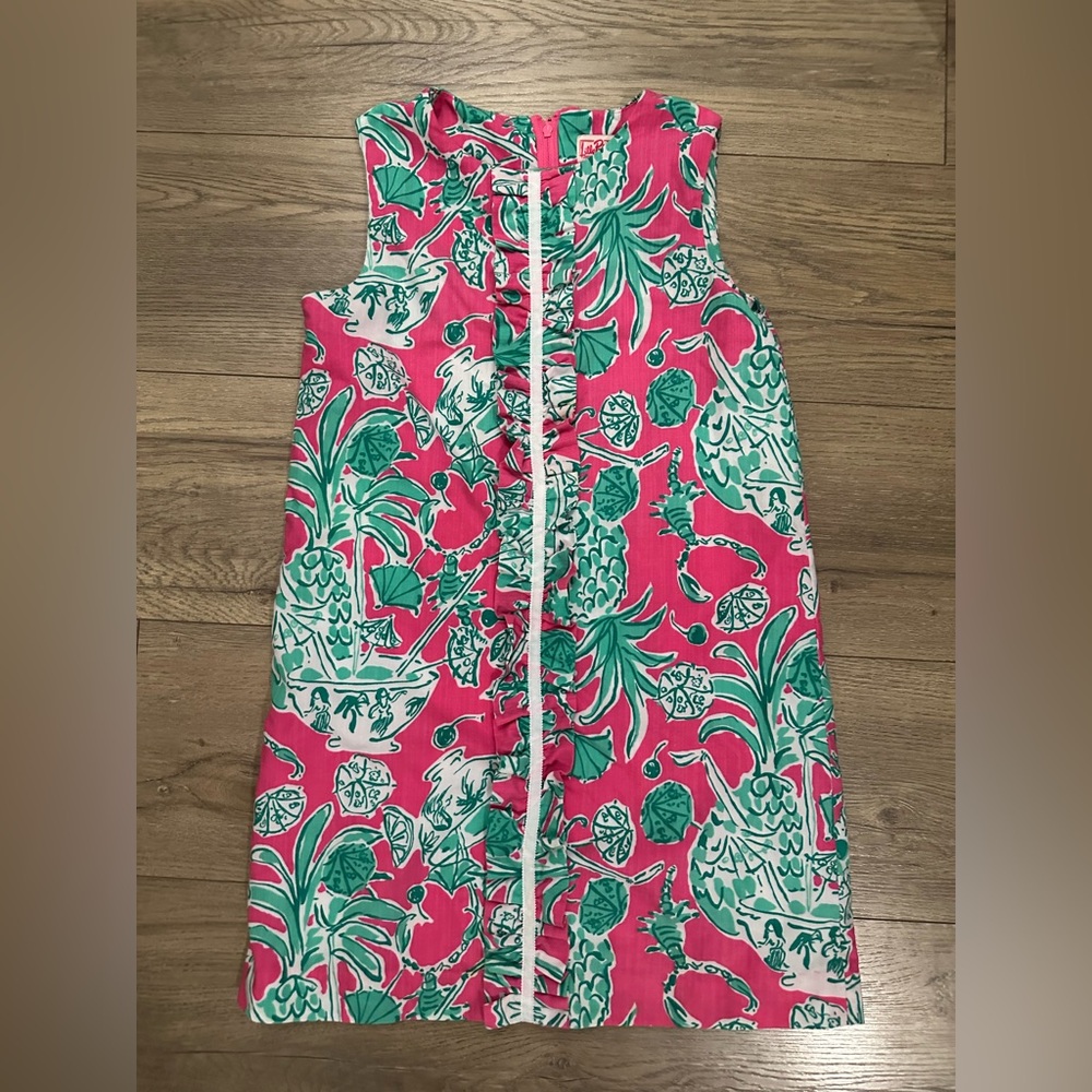 Vintage Lilly Pulitzer girls size 10 Scorpion Bowl shift dress